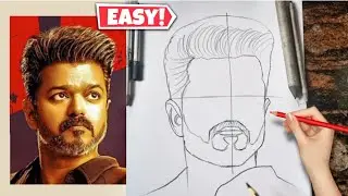 Thalapathy vijay Jana Nayagan drawing | Jan neta Thalapathy vijay drawing #drawing #jananayagan