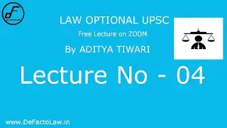 UPSC Law optional Lecture 4 (Fundamental Right, PIL and Legal Aid) by Aditya Tiwari