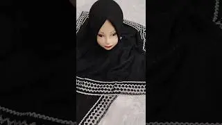 Black Self Print Cotton scarf size 130cm #creativenisa #hijab #scarfs #scarves #black
