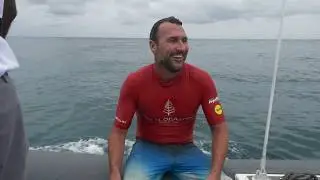 Parko Twin Fin surfing in the Maldives at the Four Seasons Maldives Surfing Champions Trophy