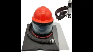 Oxygen-supplied sandblasting protective helmets and accessories