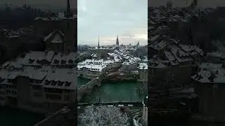 ☃️❄️ Winter in Bern, Switzerland #switzerland #travel #drone #bern