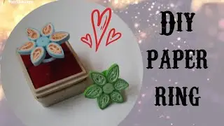 How to make diy paper ring||diy ring|| quilling flower design~