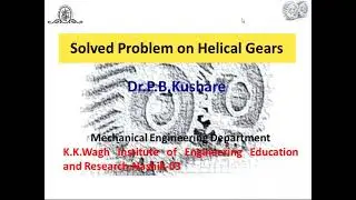 Solved Problem on Helical Gears