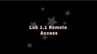 Lab 1.1 Remote Access
