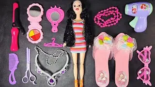 2 Minutes Satisfying with Unboxing Barbie Doll Makeup Set Beauty Set Fashion Set Toys ASMR