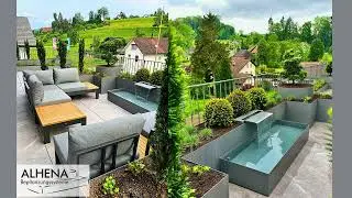 AUS GRAU MACH GR&Uuml;N- Die Verwandlung ihrer Terrasse Alhena Bepflanzungssysteme