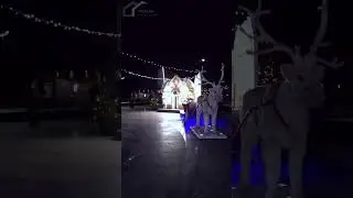 Ночной Рождественский Новогодний город Бургас, Болгария #burgas #бургас