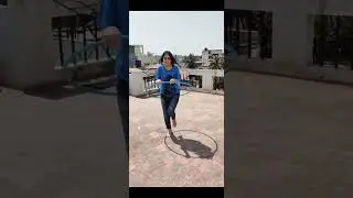 When I tried Hula Hoop for the first time in life #hulahoop #learn