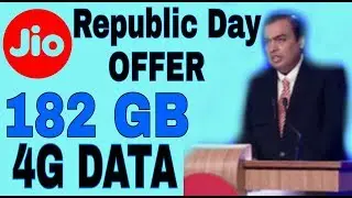 JIO Republic Day 2018 Recharge PLAN 182GB DATA OFFER