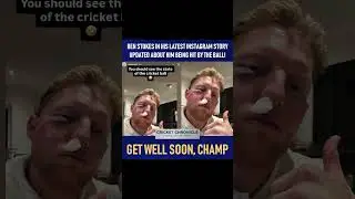 BEN STOKES IN HIS LATEST INSTAGRAM STORY ,GET WELL SOON CHAMP #benstokes #t20worldcup #england