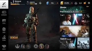 Star Wars Force Arena Dengar Vs Luke Skywalker PvP gameplay