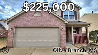 Tour this $225,000 MODERN Starter Home in Olive Branch, MS - Open Concept Lifestyle!!