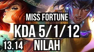 MISS FORTUNE & Maokai vs NILAH & Thresh (ADC) | 5/1/12, 1100+ games | EUW Grandmaster | 13.14