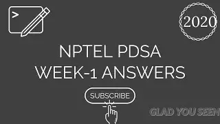 WEEK-1 ASSIGNMENT ANSWERS NPTEL PROGRAMMING AND DATA STRUCTURES USING PYTHON 2020 (JAN-MAR)