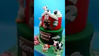 Cute Farm Animal Cake