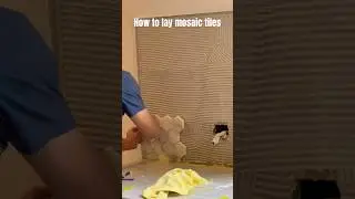 How to lay mosaic tiles. #tiles #marble#renovation 🏠