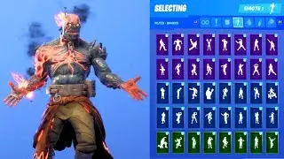THE PRISONER STAGE 4 SKIN SHOWCASE WITH ALL FORTNITE DANCES & EMOTES
