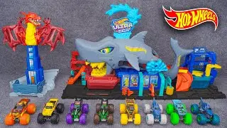 Hot Wheels Collection Unboxing Review ASMR | Hot Wheels Ultra Shark Car Wash Set