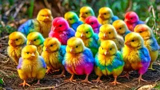 Cute Animals, Rainbow Chicken, Duck, Rabbit, Cow, Fish, Lion, Elephant, Turtle, Dog, Cat, Tiger