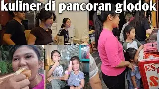 Kuliner di pancora glodok, makan es potong, kue koin dan roti yang lagi viral