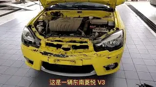 大众4s店里维修拆解国产神车，带你看碰撞以后的损伤面积