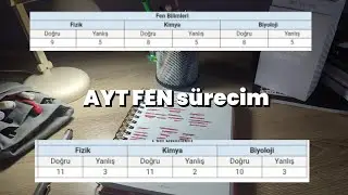 Ayt Fen sürecim ve önerilerim (sancılı) | yks26 