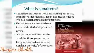 Can the Subaltern Speak? elaborated | Essay by Spivak | Manjari Shukla
