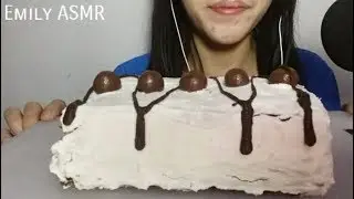 ASMR Chocolate Snow Cake