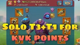 Lords Mobile - Wolf Bazil solo 13m troops using T3+T1 leaderless marches!