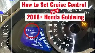 How to Set Cruise Control on a 2018+ Honda Goldwing