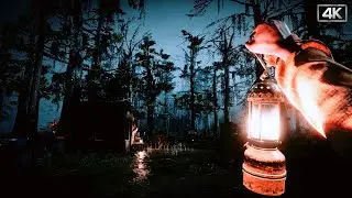 Relax Night Walk in Haunted Forest ( First Person View ) | RDR 2 Relax Walking