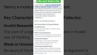 Logical Fallacy meaning #logical fallacy#debate#learn to debate#fallacious argument#fallacies