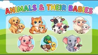 Animals and Their Babies Song | Baby Animal Names for Kids | Fun Nursery Rhyme & Song for Toddlers