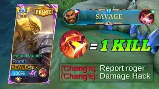 ROGER FIRST SKILL = 1 KILL WTF DAMAGE THEY THINK I'M USING CHEAT | MLBB