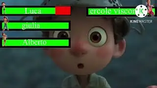 Luca the final battle with healthbars