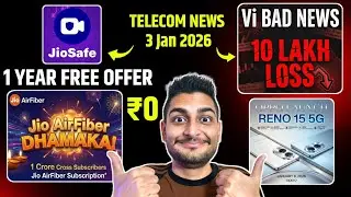 Jio New Offer 1 Year Free | AirFiber Dhamaka | Vi Bad News | Oppo Reno 15 5G Launch Soon..