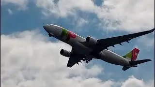 😉🛩️MAIS UMA DO GRANDALHÃO NA PISTA 23. TAP A330-941. DESCOLAGEM Aeroporto da Madeira.