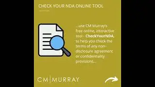 CheckYourNDA Online Tool - Try CM Murray&rsquo;s new interactive tool on NDA compliance and best practice