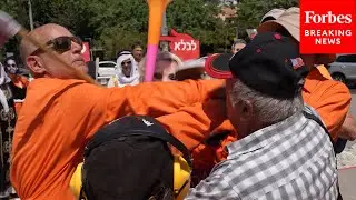 Counter Protesters Clash With Anti-Netanyahu Protesters As Prime Minister's Corruption Trial Resumes