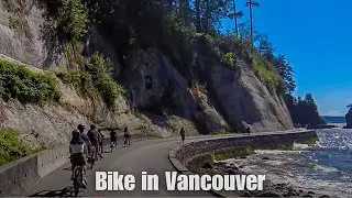 Summer Scenic Bike Ride Stanley Park to David Lam Park, Unforgettable Cycling Experience, 4k 60 FPS