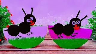 How To Make Paper Ant | Paper Craft Ant On Grass | Diy Craft