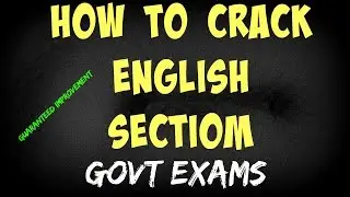 How to crack English section (subject)  | Govt Exams |