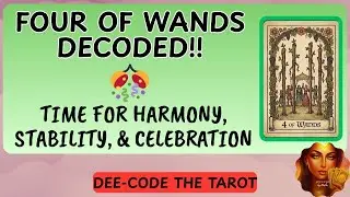 4 of Wands Meaning: Celebration, Union & Divine Stability 💫#tarotreading #tarotwisdom #tarottips