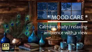 ASMR calming ambience to study without distraction study aid relaxing and enjoyable view with  rain