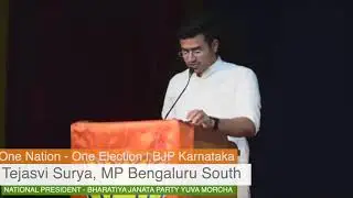 One Nation, One Election - A political leader's perspective - Full Speech by Tejasvi Surya
