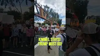 Dispatch from Disney Studios Burbank at WGA protest for Jimmy Kimmel