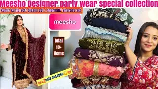 😍👗||Meesho Haul||Meesho Designer partywear haul/👗sequence gown/sharara/Designsaree|wedding Dresses||