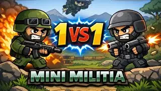 Mini militia Live 1 vs 1 fight unlimited coustom room 🔫 #minimilitia #DoodleArmy2 #minimilitialive