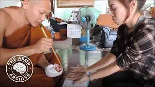 Thai Monk Performs a Sak Yant Tattoo Blessing | Unintentional ASMR